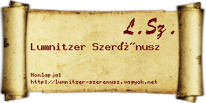 Lumnitzer Szerénusz névjegykártya